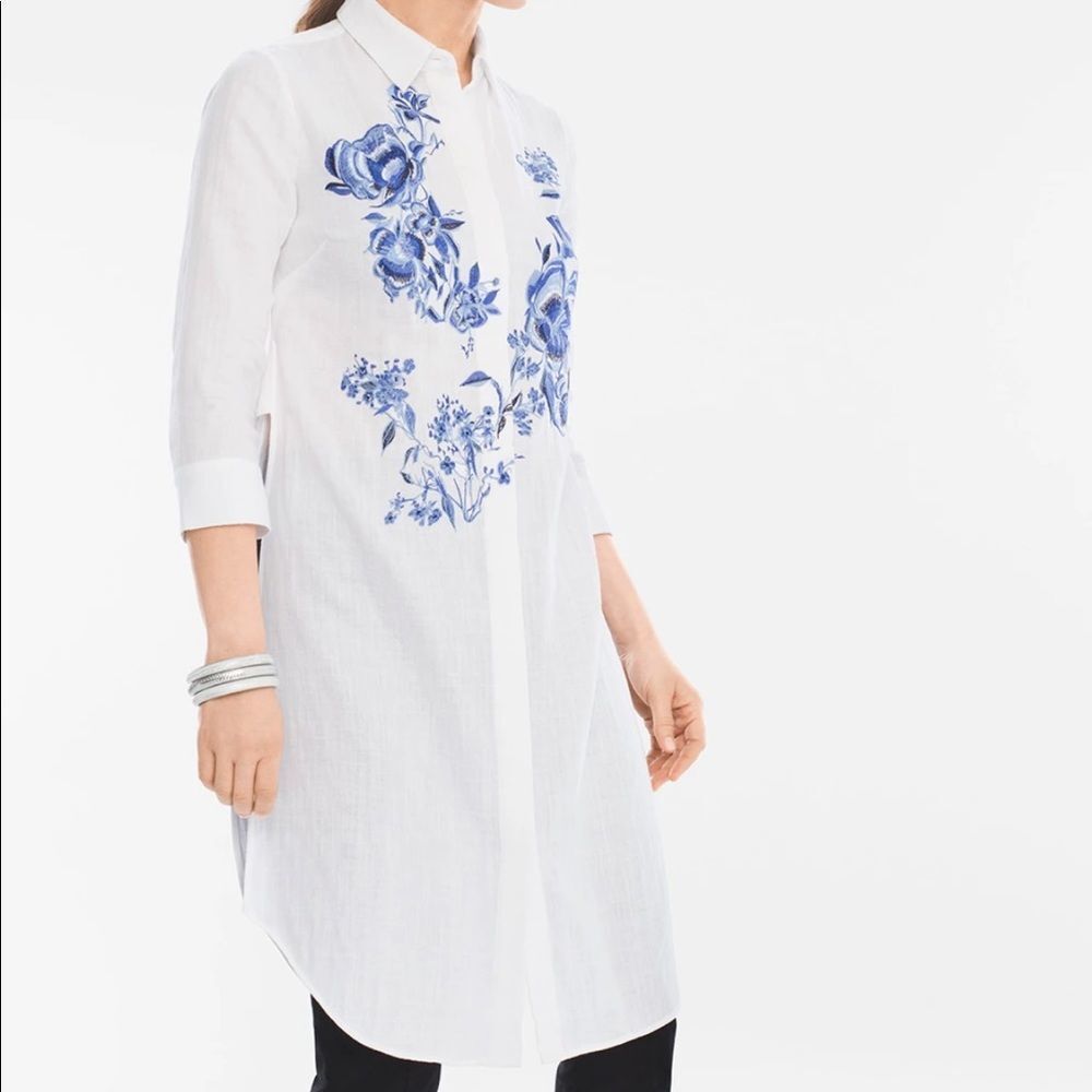 BLACKāLABELā by Chicoās Floral Embroidered Tunic